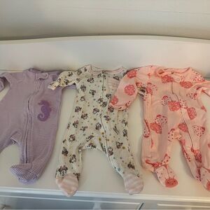 Adorable Kids One Pieces Set - Purple, White, Pink